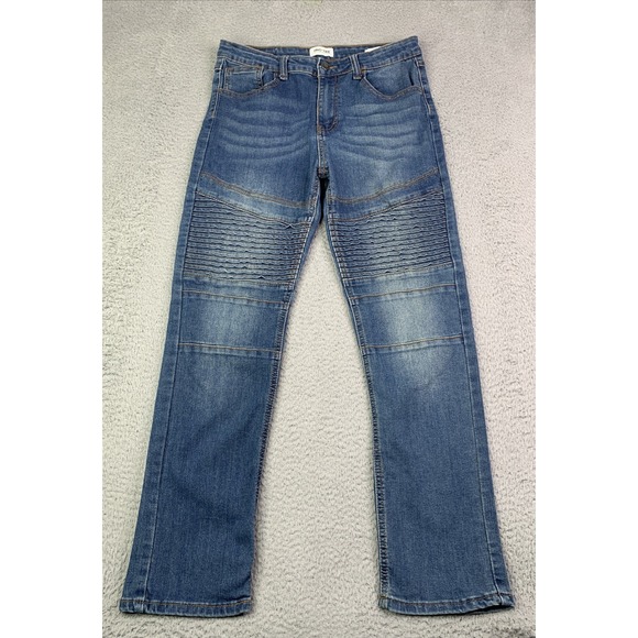 Ring of Fire Jeans Womens Size 20 Slim Fit Denim Cotton Blend Moto - Picture 1 of 11
